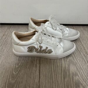 David’s Bridal Rhinestone Bride Sneakers/ Ivory/ Size: 8.5